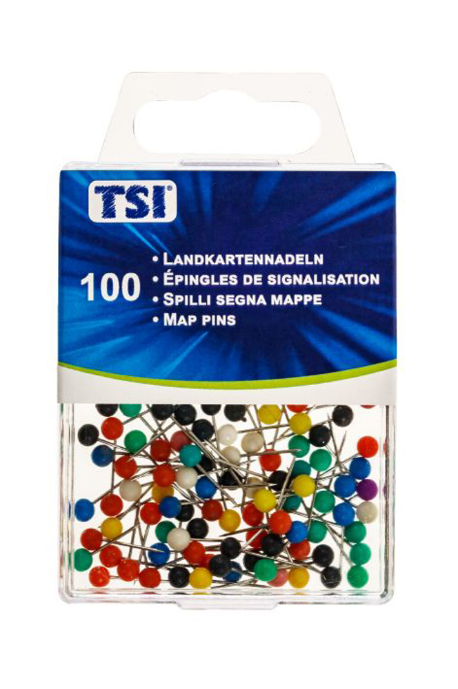 Pinwand-Nadel 100 Stück TSI Pinwandnagel Pinwandnadel Pin 48355 